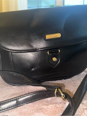 Liz Claiborne Black Crossbody with Gold Accents